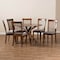 Baxton Studio Lore Grey Upholstered and Walnut Wood 7-Piece Dining Set 169-10546-10893 - alternate 9
